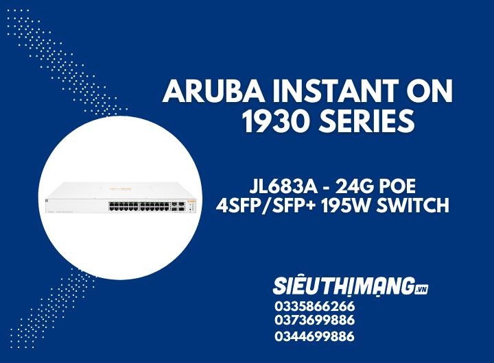 Aruba Instant On JL683A 1930 24G PoE 4SFP/SFP+ 195W Switch | HPE Networking Aruba Instant On JL683A 1930 24G PoE 4SFP/SFP+ 195W Switch | HPE Networking