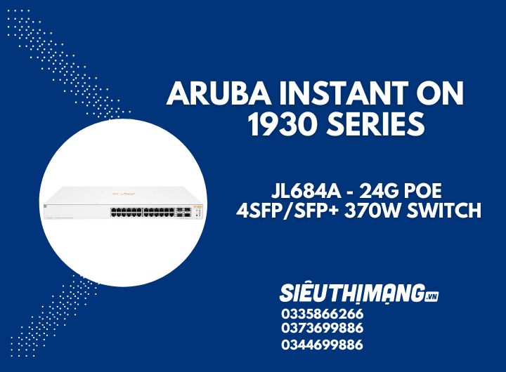 Aruba Instant On JL684A 1930 24G PoE 4SFP/SFP+ 370W Switch | HPE Aruba Instant On JL684A 1930 24G PoE 4SFP/SFP+ 370W Switch | HPE