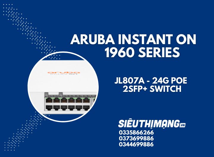Aruba Instant On JL807A 1960 24G PoE 2SFP+ Switch | HPE Aruba Instant On JL807A 1960 24G PoE 2SFP+ Switch | HPE