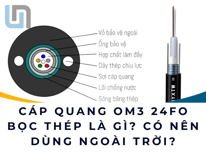 Cáp quang OM3 24FO bọc thép là gì? Có nên dùng ngoài trời? Cáp quang OM3 24FO bọc thép là gì? Có nên dùng ngoài trời?