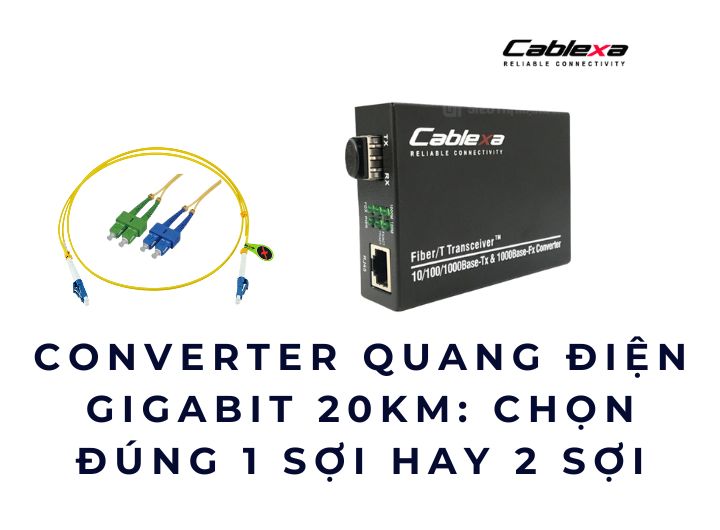 Bộ chuyển đổi quang điện TX 10/100/1000 LC 1 sợi hay 2 sợi