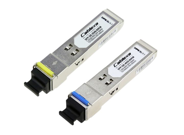 Module quang 1G 80km loại 1 sợi hãng Cablexa SFP BIDI, 1.25Gb/s, TX-1310nm, RX-1550nm, SMF, Simplex LC 80km LC DDM Module quang 1G 80km loại 1 sợi hãng Cablexa SFP BIDI, 1.25Gb/s, TX-1310nm, RX-1550nm, SMF, Simplex LC 80km LC DDM