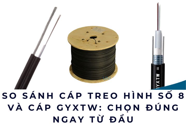 So sánh chi tiết cáp treo hình số 8 và cáp GYXTW: cấu trúc, ứng dụng, ưu nhược điểm giúp chọn đúng loại cáp quang ngoài trời. So sánh chi tiết cáp treo hình số 8 và cáp GYXTW: cấu trúc, ứng dụng, ưu nhược điểm giúp chọn đúng loại cáp quang ngoài trời.