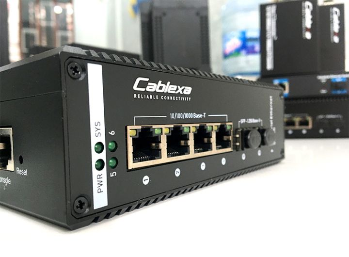 Switch công nghiệp POE 1Gb 4 cổng Ethernet, 2 cổng SFP IES7510-4PGE2GF-CA hãng Cablexa