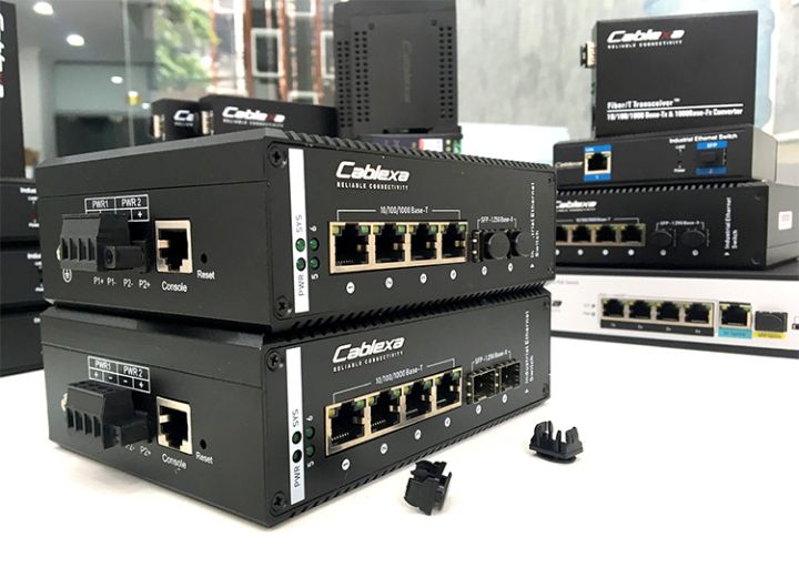 Switch công nghiệp POE 1Gb 4 cổng Ethernet, 2 cổng SFP IES7510-4PGE2GF-CA hãng Cablexa