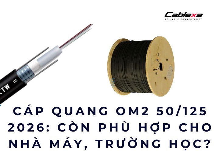 Cáp quang OM2 50/125 năm 2026: Còn phù hợp cho nhà máy, trường học? Cáp quang OM2 50/125 năm 2026: Còn phù hợp cho nhà máy, trường học?