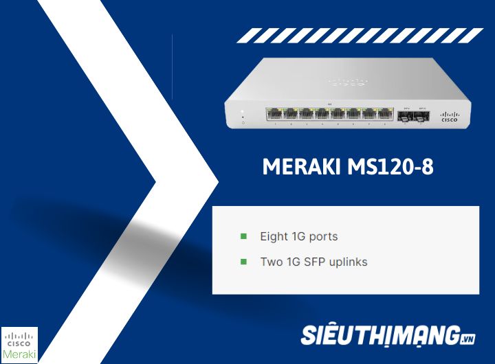 Meraki MS120-8 | MS120-8LP-HW | MS120-8FP-HW | Compact Switches | Cloud Managed Switching for the Small Branch Meraki MS120-8 | MS120-8LP-HW | MS120-8FP-HW | Compact Switches | Cloud Managed Switching for the Small Branch