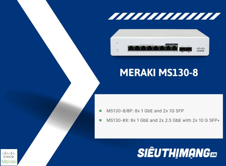 Meraki MS130-8 | MS130-8-HW | MS130-8P-HW | MS130-8X-HW Compact Switches | Cloud Managed Switching for the Small Branch Meraki MS130-8 | MS130-8-HW | MS130-8P-HW | MS130-8X-HW Compact Switches | Cloud Managed Switching for the Small Branch
