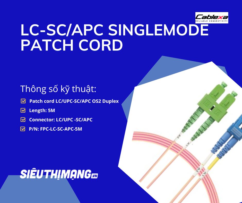 Dây nhảy quang Singlemode LCUPC-SCAPC OS1 OS2