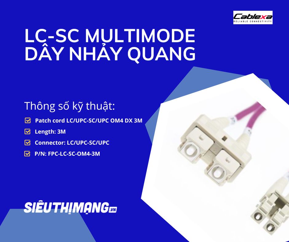 Dây nhảy quang LC-SC Multimode Dây nhảy quang LC-SC Multimode