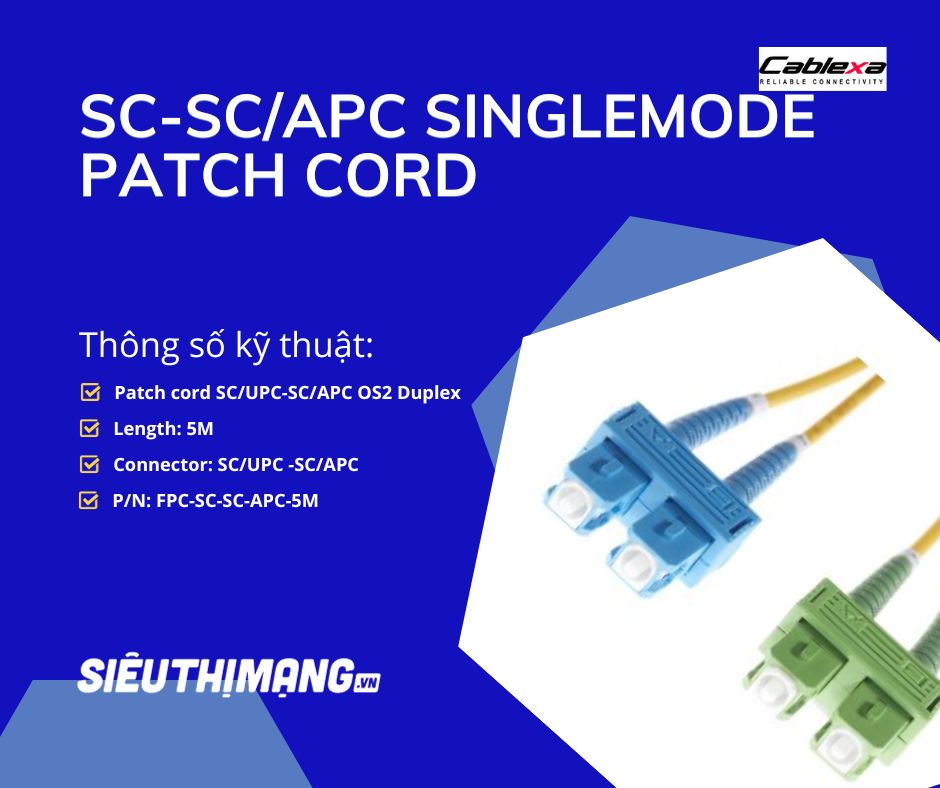 Dây nhảy quang Singlemode SCUPC-SCAPC OS1 OS2
