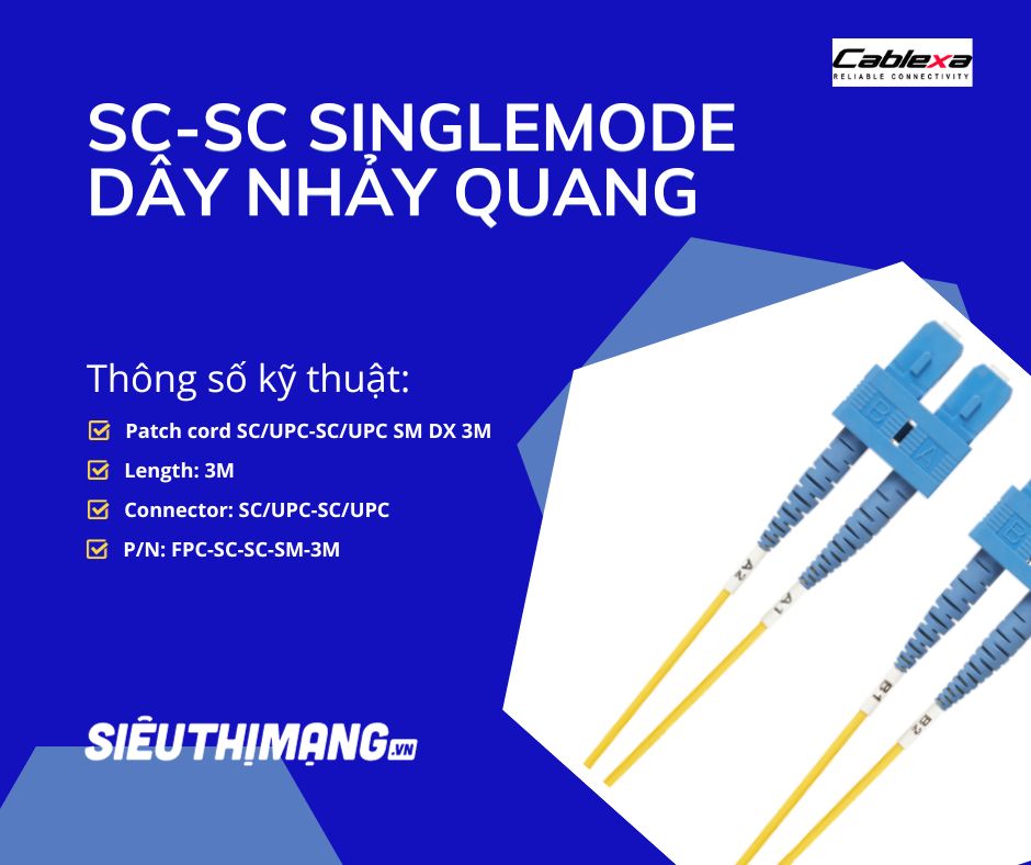Dây nhảy quang SC-SC Singlemode Dây nhảy quang SC-SC Singlemode