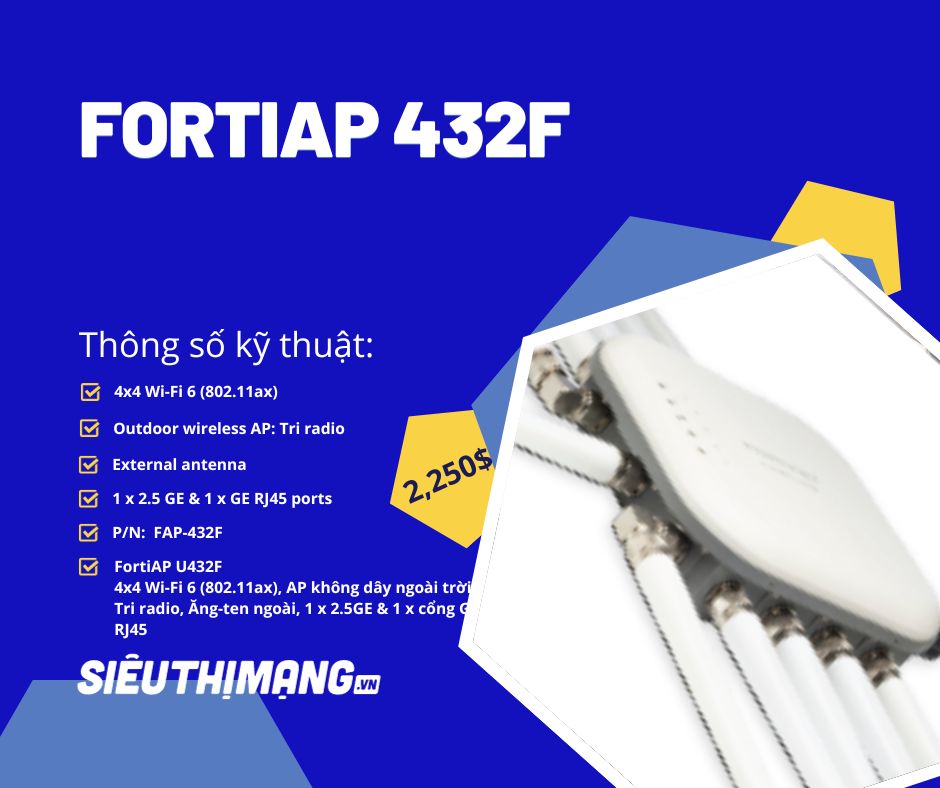 Fortinet FortiAP 432F Access Point Wireless FAP-432F