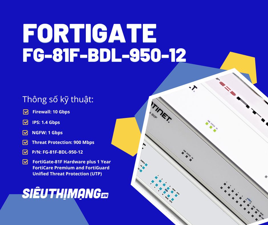 FortiGate FG-81F-BDL-950-12 FortiGate FG-81F-BDL-950-12