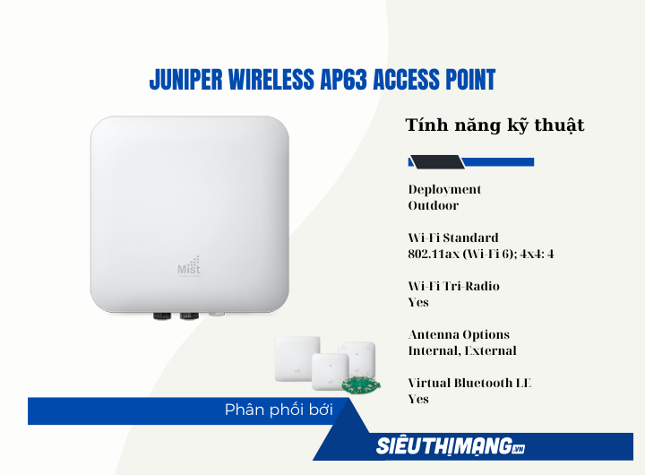 Juniper AP63E-WW (External Antenna) | Juniper AP63-WW (Internal Antenna) Juniper AP63E-WW (External Antenna) | Juniper AP63-WW (Internal Antenna)