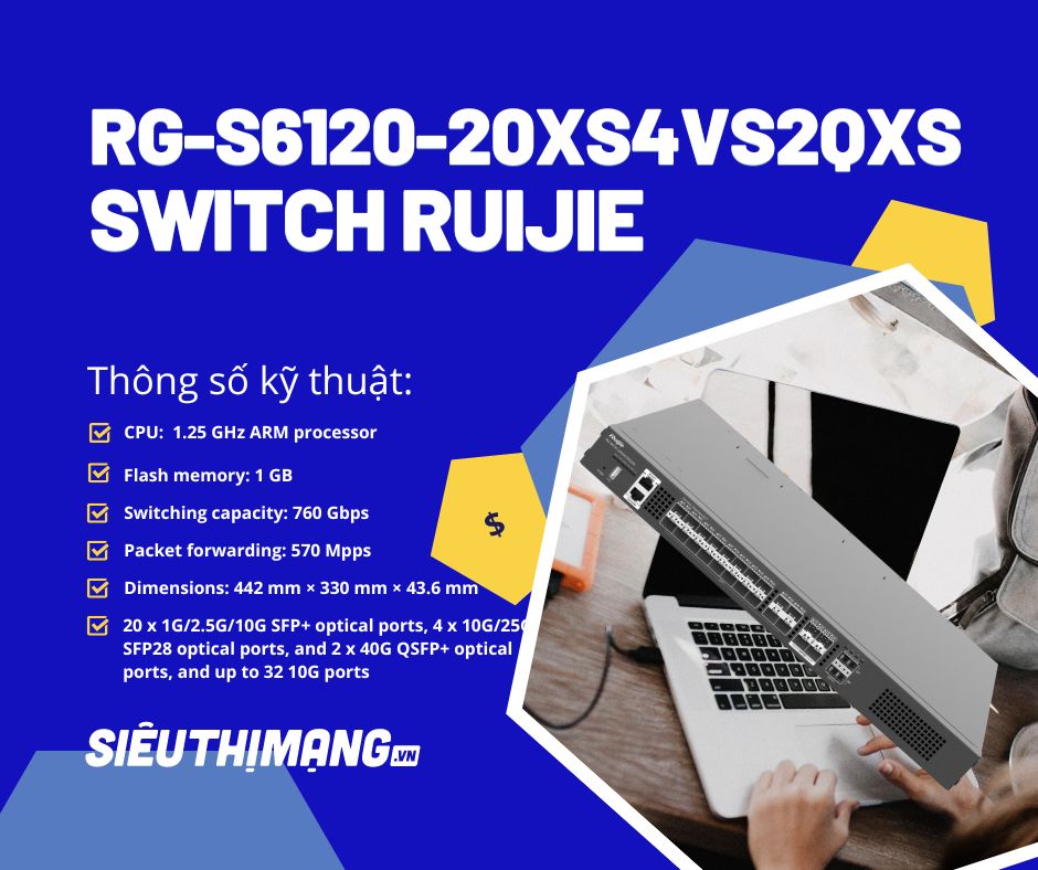 Ruijie RG-S6120-20XS4VS2QXS Ruijie RG-S6120-20XS4VS2QXS