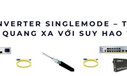 Media Converter Singlemode truyền xa 10–100km suy hao thấp